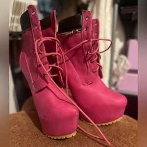 Bella Marie Stylish Pink Women's Boots